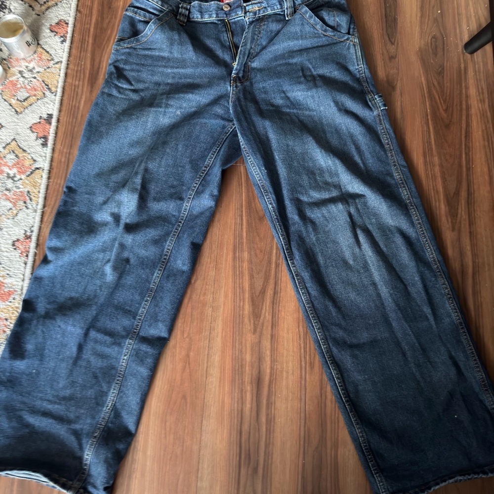 Old Navy Men's Carpenter Baggy Blue Jeans